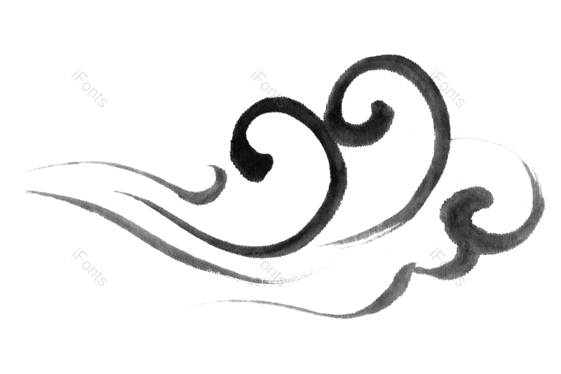 祥云图片,水墨元素,中国风PNG,墨迹免抠素材